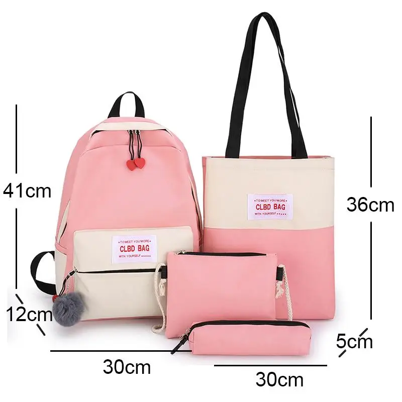 

2020 New Canvas Backpack Middle School Backpack Children Book Bag Girls School Bags High Capacity Kids Travel Backpack Women