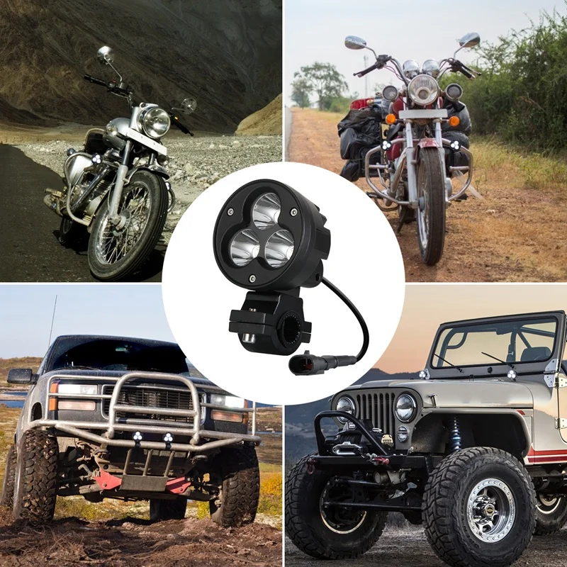 Светодиодные противотуманные фары для мотоцикла 6000K Ультра-яркие ультрадлинные