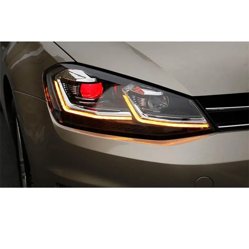 Drl Automovil Запчасти для укладки Neblineros Led Para Автомобильные фары Задние Автомобильные фары в сборе 14 15 16 17 для Volkswagen Golf 7
