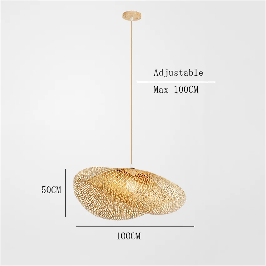 100CM Китай светодиодный деревянная свисающая лампа Bamboo Кухонные светильники светодиодный подвесной светильник Подвеска для дома в помещении столовой подвесной светильник - Цвет корпуса: 100CM