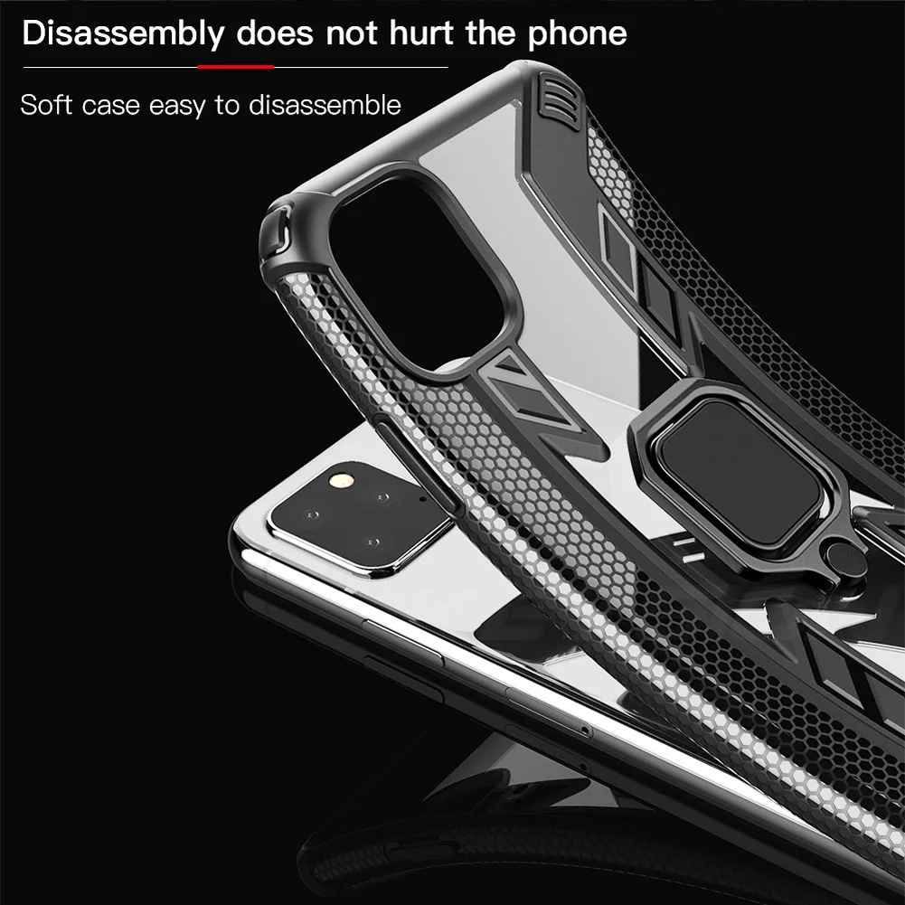 Роскошный прочный магнитный автомобильный чехол-держатель для iPhone 11 Pro Max
