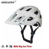 exclusky adult mountain bike helmet off road safety mtb helmets bicycle cycle equipment downhill caps