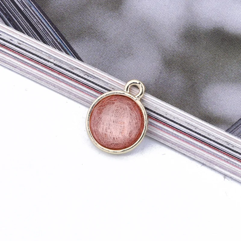 6 шт. простые круглые серьги из смолы подвески-соединители для браслета висячие