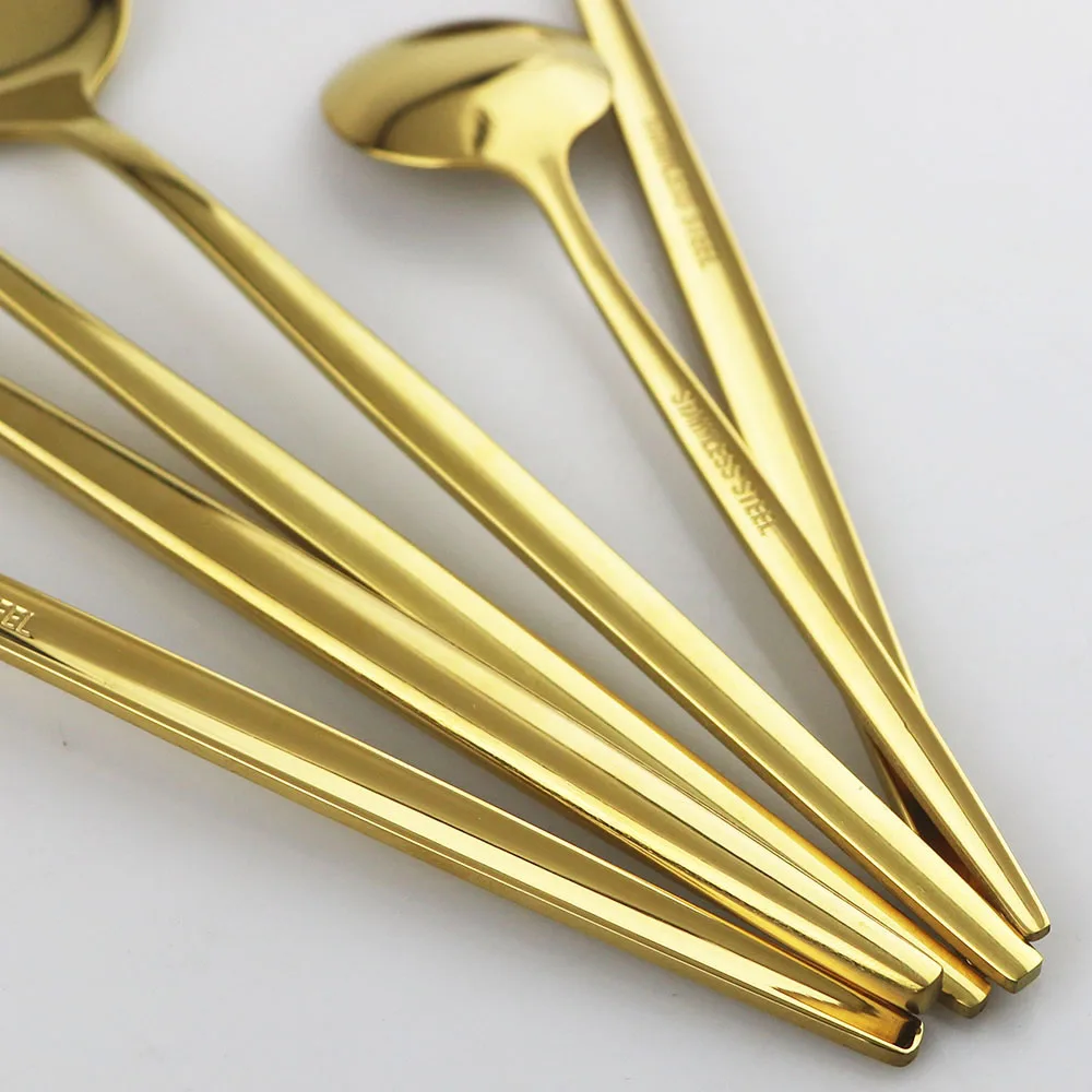 

30Pcs Rose Cutlery Set 304 Stainless Steel Dinnerware Set Dinnerware Silverware Flatware Set Dinner Knife Fork Spoon Des Fork