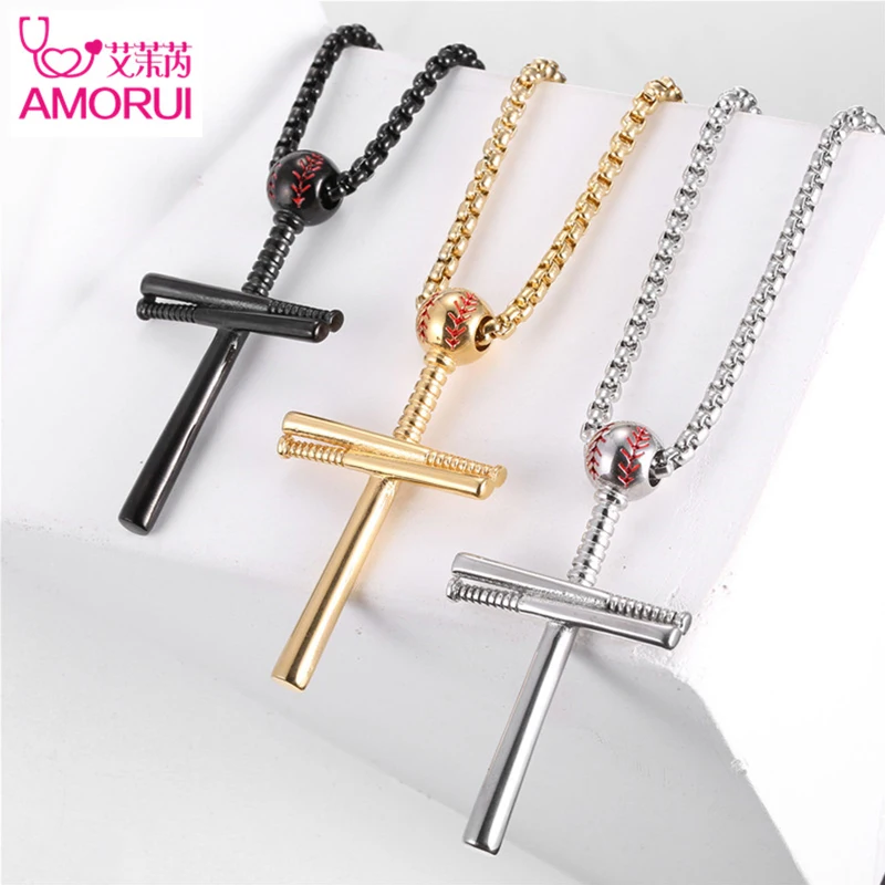 Цепочка с подвеской крестом для мужчин и женщин спортивное ожерелье из