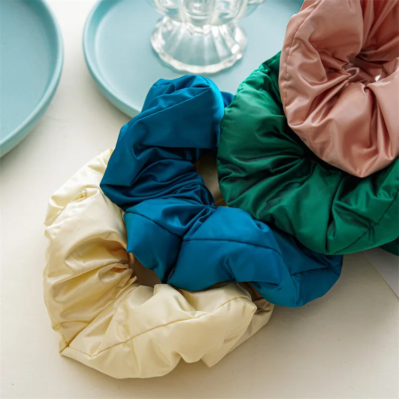

Women Scrunchies Elastic Hair Ties Bands Adult Number Pearl Fabric Fashion Girl Korean Accessories Soft Warm Hair Accessories