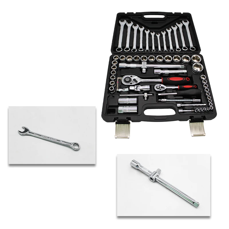 Набор торцевых гаечных ключей 61 предмет профессиональный набор инструментов для