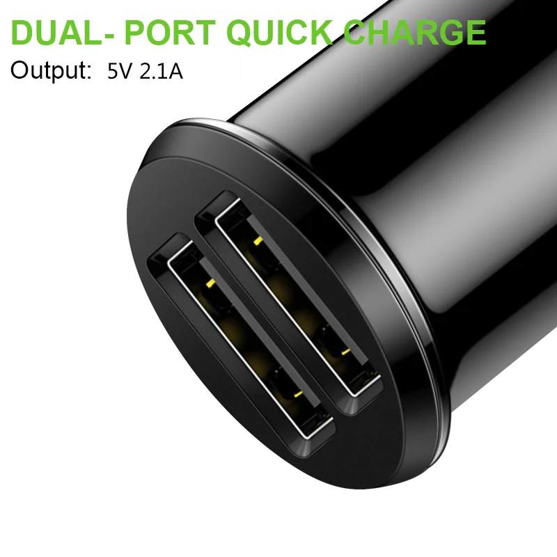 Автомобильное зарядное устройство двойной USB быстрая зарядка прикуриватель