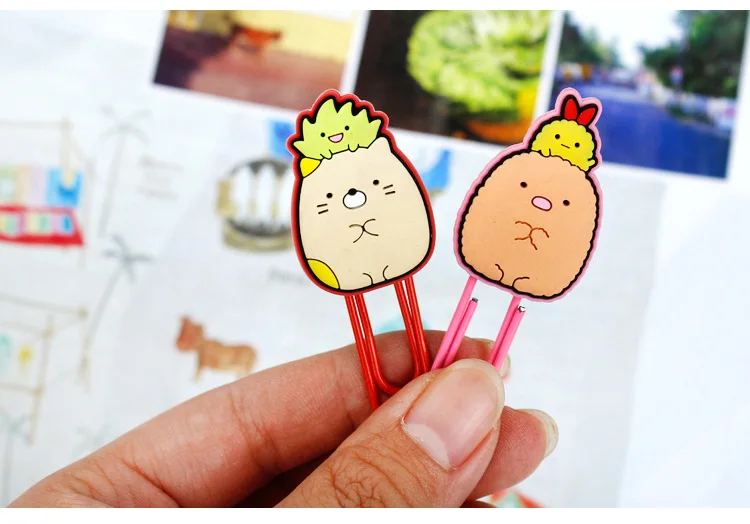 5 шт./упак. Sumikko Gurashi футляр из силикона с милым рисунком из мультфильма Бумага иглы Бумага для съемки с креплением зажим записка заметка зажимы для канцелярских принадлежностей