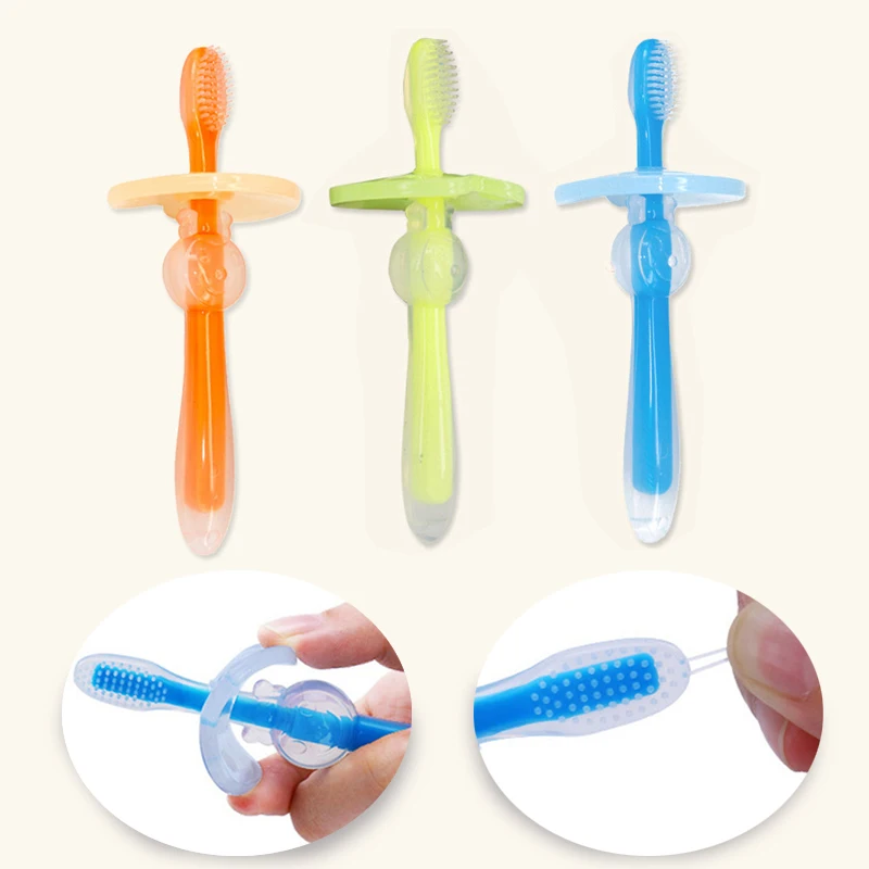 1 шт. Детская Мягкая Силиконовая зубная щетка|Зубные щетки| |