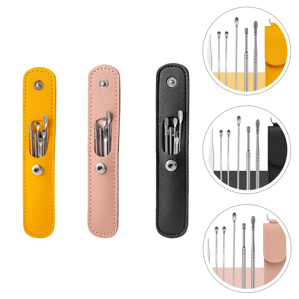 

Ушные отмычки из нержавеющей стали, 3 набора, ушные отмычки, инструмент для удаления ушного воска