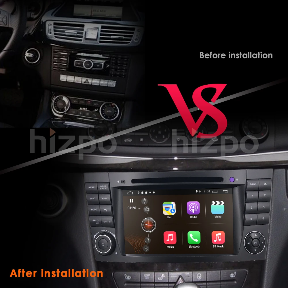 2 грамма Android9.0 2DIN CarDVD gps для Mercedes/Benz W203 W209 W219 a-класс A160 c-класс C180 C200 CLK200 Радио стерео 4G wifi DTV