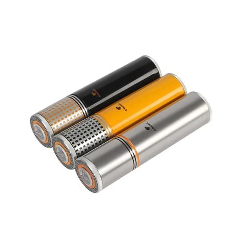 COHIBA металлический чехол для сигар с гигрометром и переносной 3