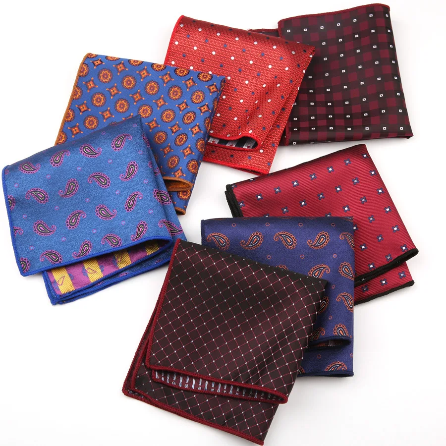 

Linbaiway Polyester Jacquard Pocket Square for Men Women Floral Chest Towel Hanky Gentlemen Suits Handkerchief Pocket Towel