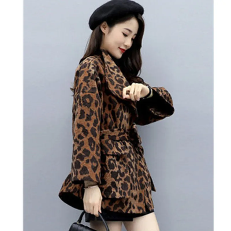 2020 осень и зима новый костюм воротник свободное шерстяное пальто Женская мода