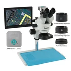 Тринокулярный микроскоп, 10,1 дюйма, 3,5-45x36 МП, HDMI, USB