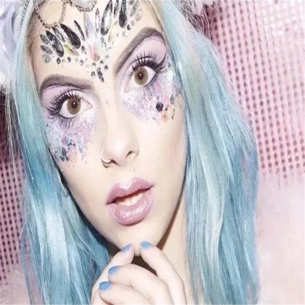 Adhesive Face Gems Rhinestone Temporary Tattoo Jewels Festival Party Body Eyes Glitter Stickers Flash Temporary Tattoos Sticker