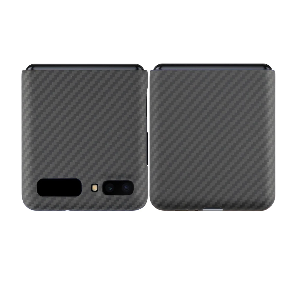 

Pure Carbon Fiber Aramid For Samsung Galaxy Z Flip Case Ultra Thin Lens Protection Ultra-light For F7000 7070 Luxury Phone Cover