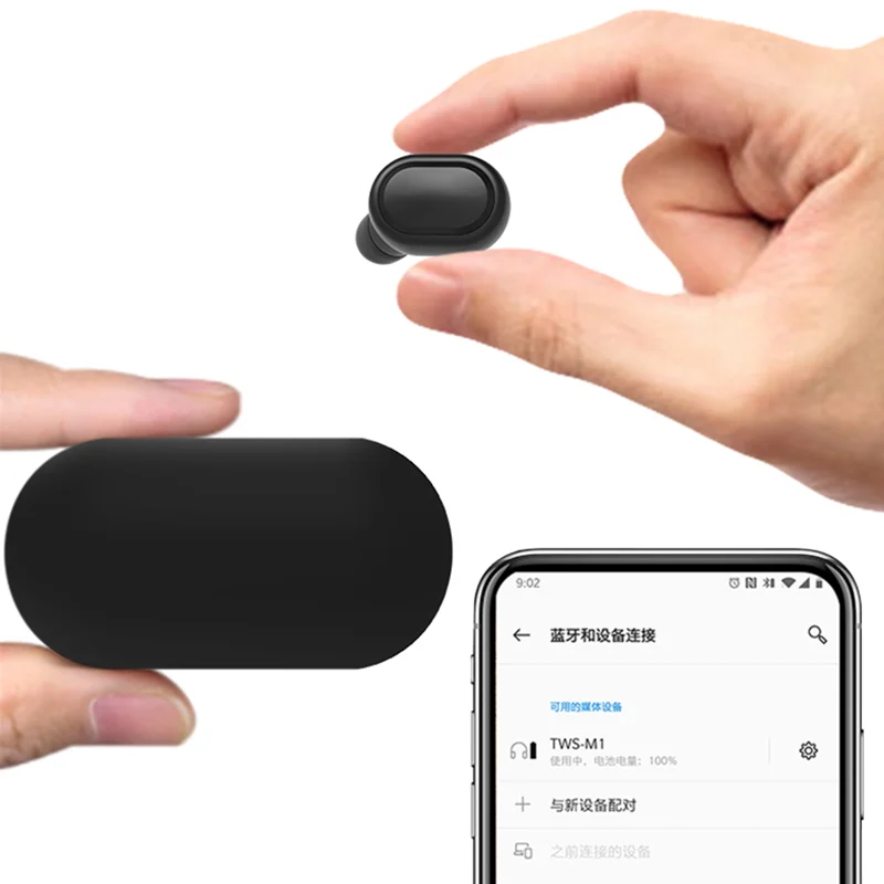 Наушники-вкладыши TWS Bluetooth наушники IPX6 Водонепроницаемый V5.0 Беспроводной
