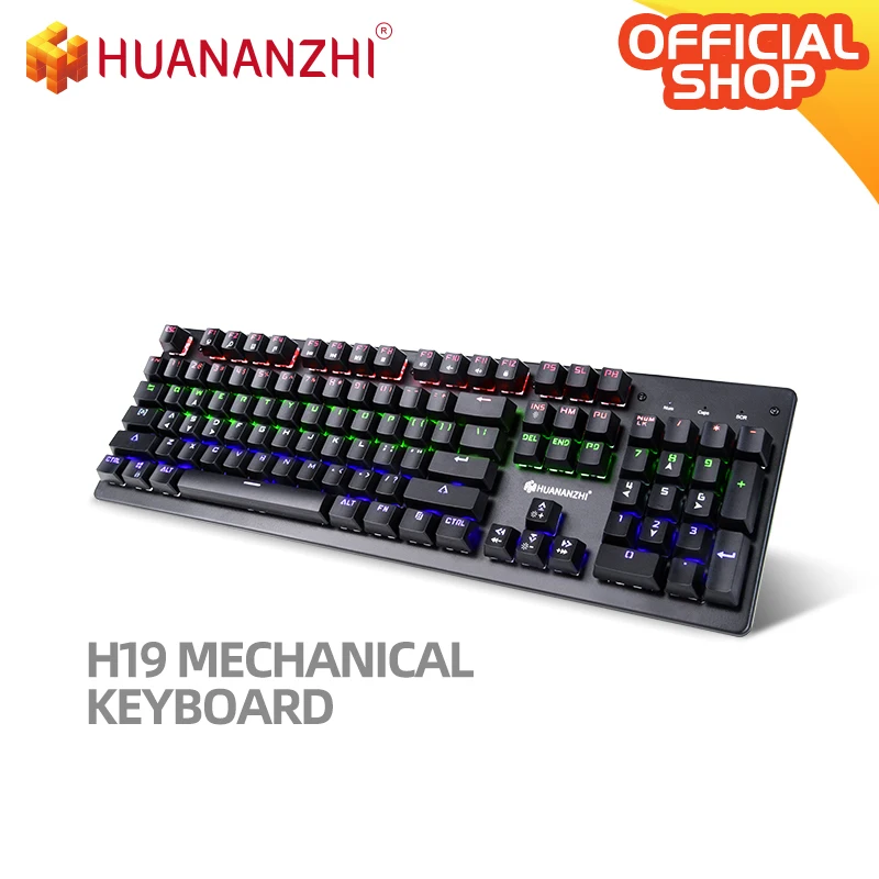 HUANANZHI H18 H19 настольный компьютер 104 клавиш зеленый переключатель механическая