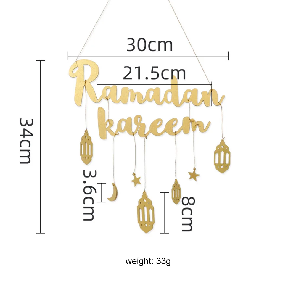 

Ramdan Kareem Letters Decor Wooden Pendant Ornaments EID Mubarak Decor for Home Living Room Islamic Muslim Party