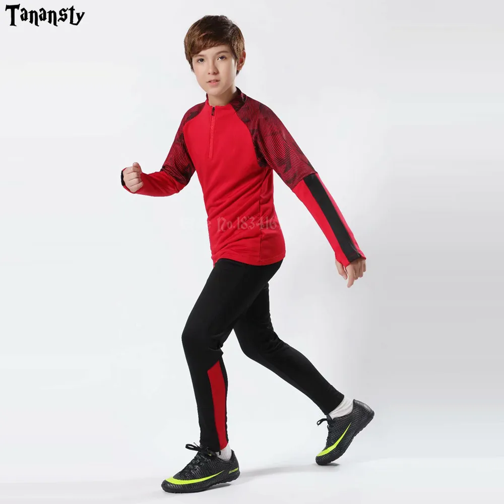 

2019 New Kids Sports Clothing Printing Survetement Football Kits Soccer Jerseys Shirt Sets Training Tracksuit Jersey Suit