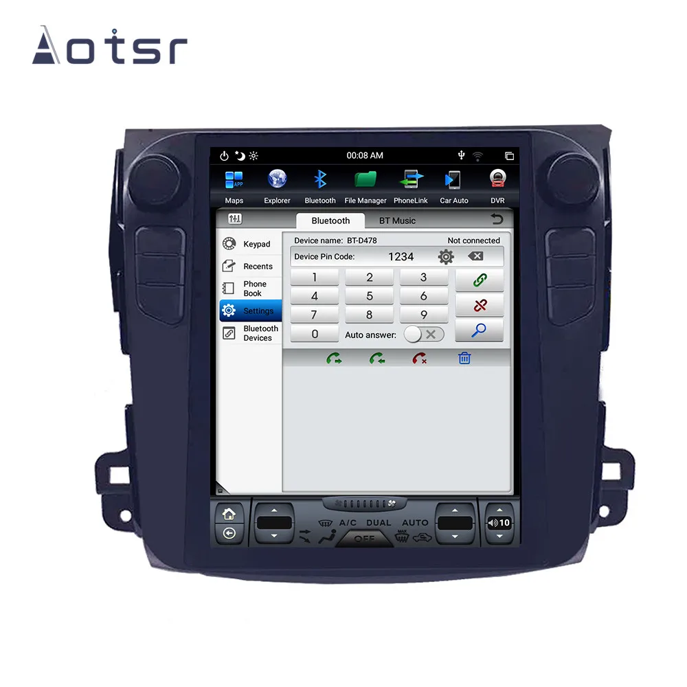 Автомобильный GPS-навигатор в стиле Tesla Android 9 0 4 Гб ОЗУ для Mitsubishi Outlander 2006-11 |