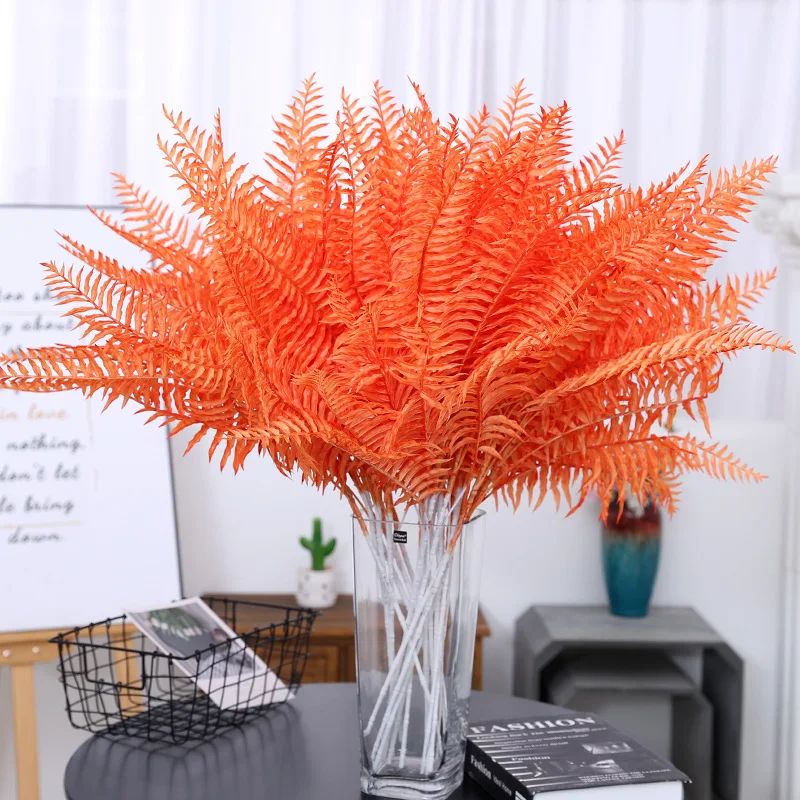 

New Artificial Plant 5 Forks Persian Fern Leaf Fake Plant Wedding Home Office Decoration Photography Props Flower Arrangement