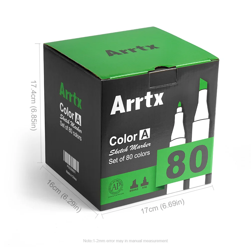 Arrtx профессиональные художественные маркеры авторучка эскиз на спиртовой основе