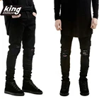 Джинсы-карандаш KB мужские с вышивкой, узкие брюки из денима, повседневные тонкие классические штаны для молодых ковбоев, для бега