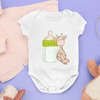 Боди детское осенне-зимнее с жирафом, боди для новорожденных девочек, Комбинезоны для младенцев