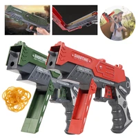 nostalgic rubber band pistol toy gun model eating chicken can shoot remotely rubber band toys outdoor fun sports for kids gift