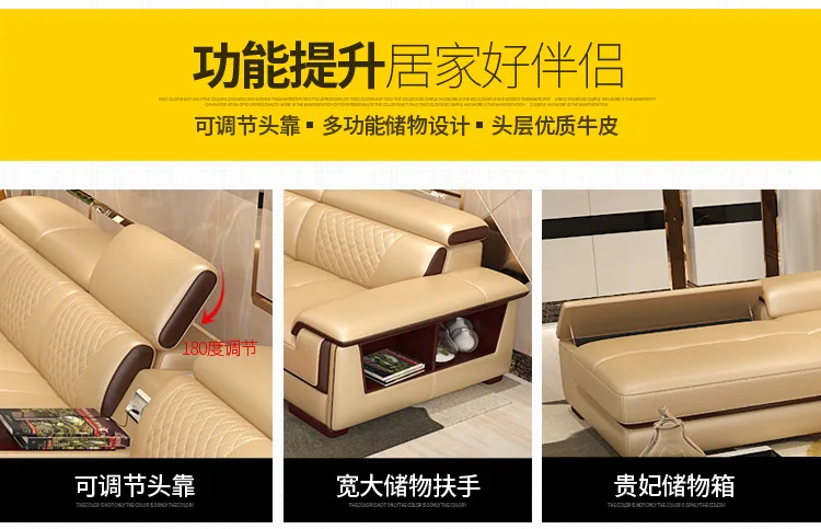 

Living Room Sofa set furniture real genuine cow leather sofa recliner speaker bluetooth puff asiento muebles de sala canape cama