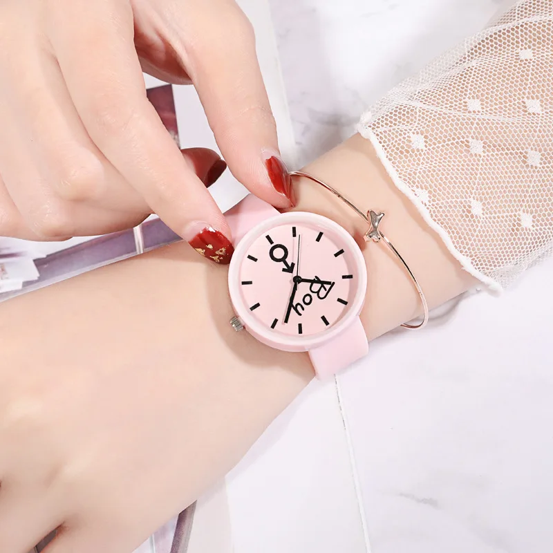 Модные женские часы топ продаж простые Часы повседневные Силиконовые кварцевые