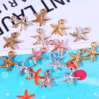 20pcslot stainless steel zinc alloy resin shell starfish diy handmade jewelry pendant marine style necklace bracelet
