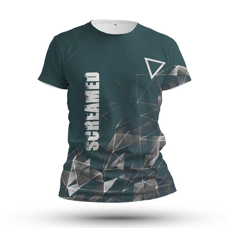 

Men's T-shirt Oversized Retro Fashion Harajuku Ethnic Alphabet 3D Printing Short-sleeved High-quality Fabric