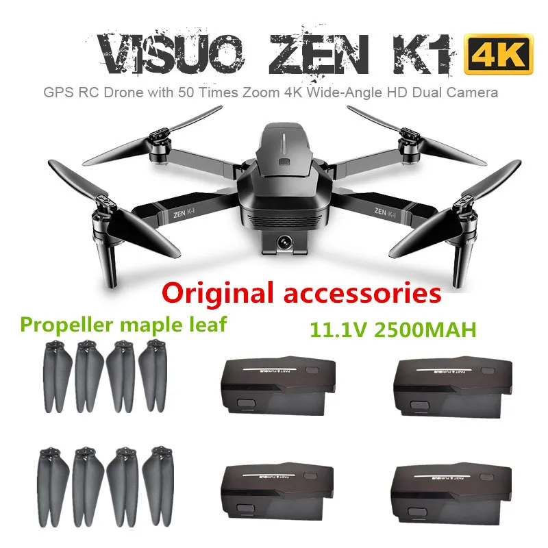 

ZEN K1 Drone Original Battery 11.1V 2500mAh Propeller Maple Leaf For ZEN K1 Drone Spare Parts Battery Flight Time 26-28 Min