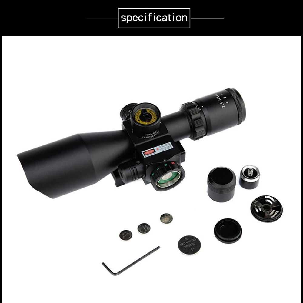 Тактический Оптический прицел для охотничьей винтовки 2 5 10x40ER зеркальный