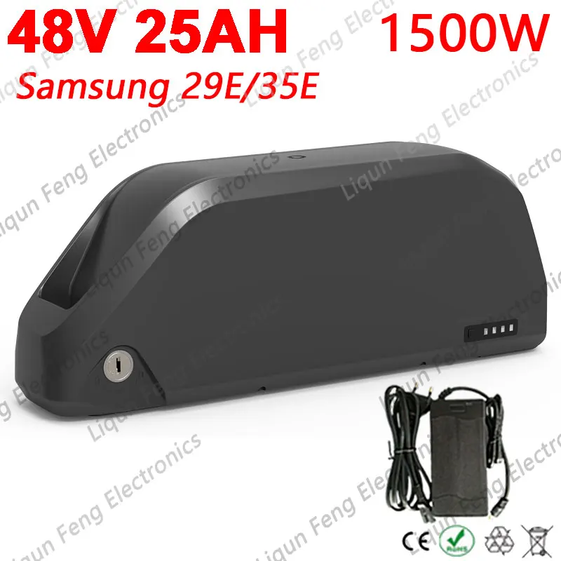 48V 1000W 1500W e велосипед вниз трубка Samsung батарея 13S 12Ah 14Ah 15Ah 18Ah 20Ah 25Ah Ebike литий ионная +