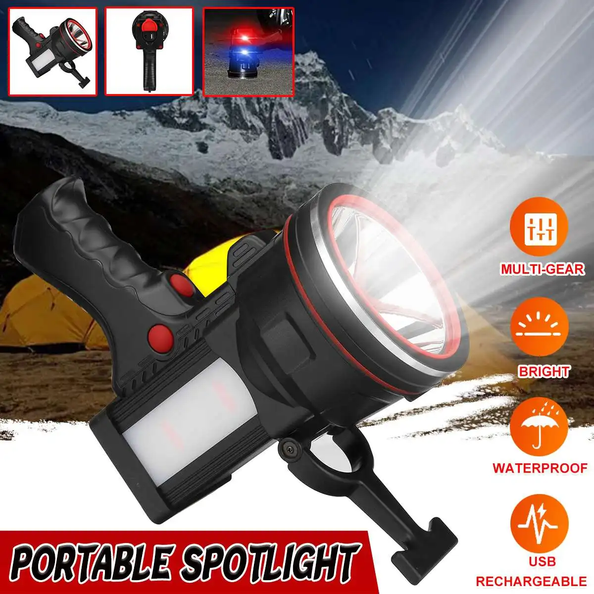 저렴한 슈퍼 브라이트 12800mAh LED 손전등 Biut 충전식 배터리 스포트라이트 휴대용 작업 조명 램프 스포트라이트 투광 구매 슈퍼 브라이트 12800mAh LED 손전등 Biut 충전식 배터리 스포트라이트 휴대용 작업 조명 램프 스포트라이트 투광