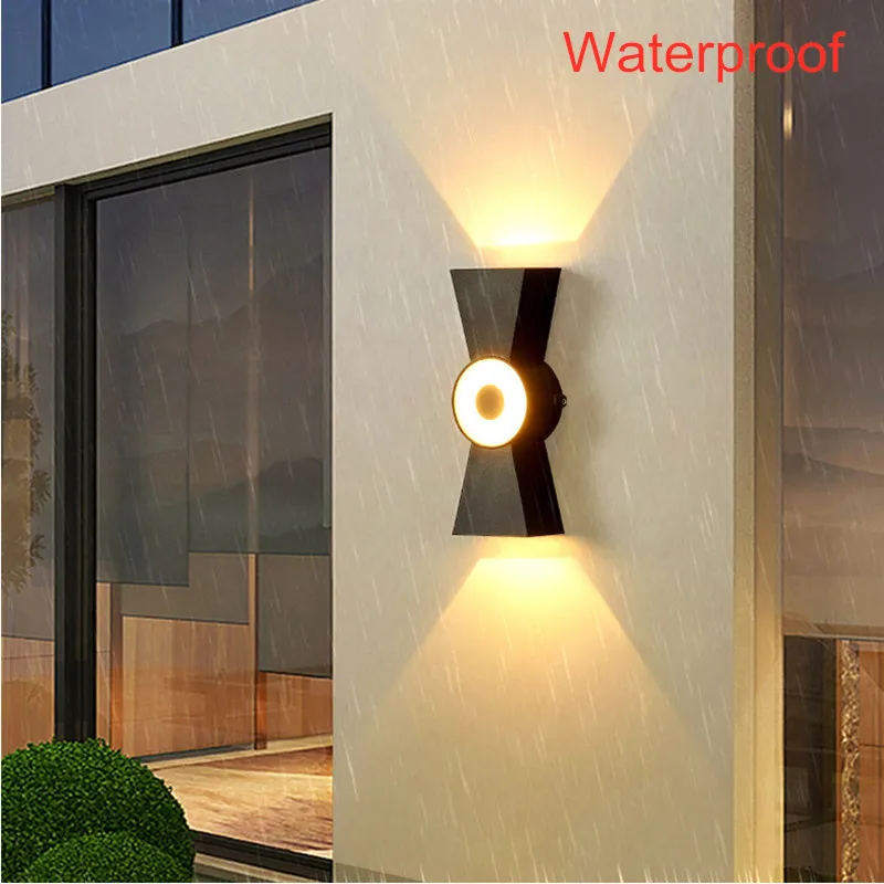 12W Modern simple creative outdoor waterproof wall lamp LED courtyard lamps gate terrace balcony garden light | Освещение