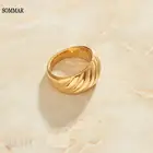 Кольцо SOMMAR с красным круассаном и опалом, 18 карат