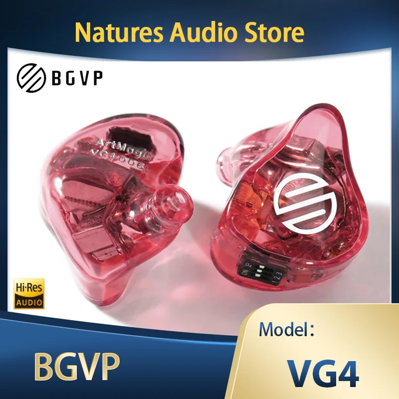 

Наушники-вкладыши BGVP VG4 Hi-Fi ArtMagic с 4 сбалансированными арматурами, настраиваемые, с интерфейсом MMCX, проводные