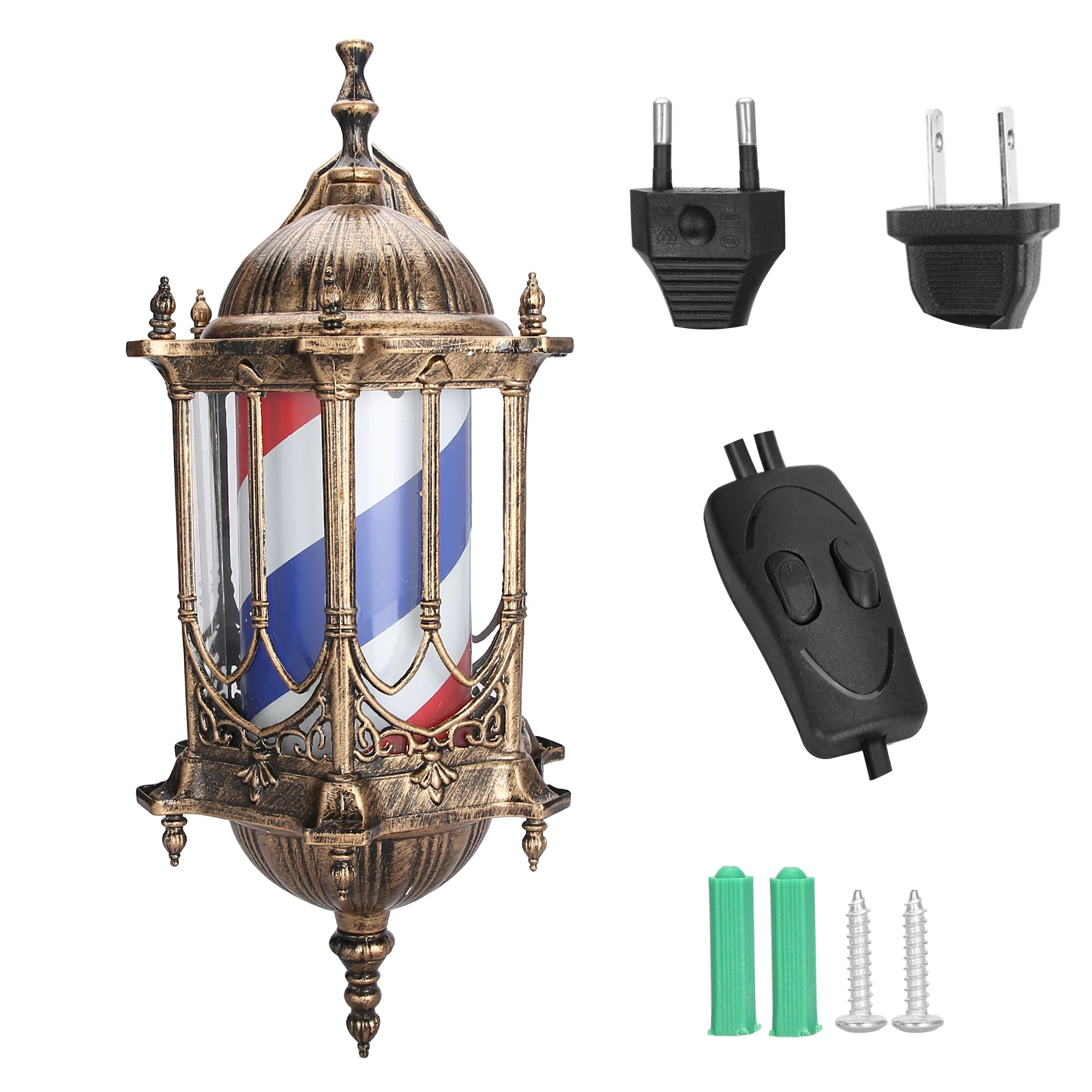 Водонепроницаемый барбершоп вращающийся светодиодный светильник настенный в