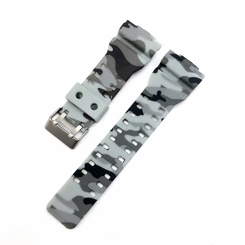

16mm Silicone Watchband for GA-110 GA-100 GA-120 GX-56/GXW-56 GR890 Camouflage Rubber Waterproof Men Watch Band Strap