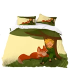 Мультяшный Комплект постельного белья Маленький принц Спящая лиса дерево пододеяльник сказка Девочки Мальчики одиночный двойной набор одеял для кровати покрывала