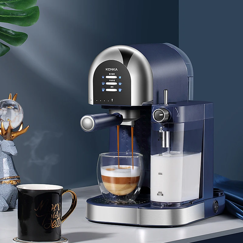 

KONKA Espresso Machines 15 Bar Fast Heating Cappuccino Coffee Maker with Foaming Milk Frother Wand 1L Removable Water Tank 1230W