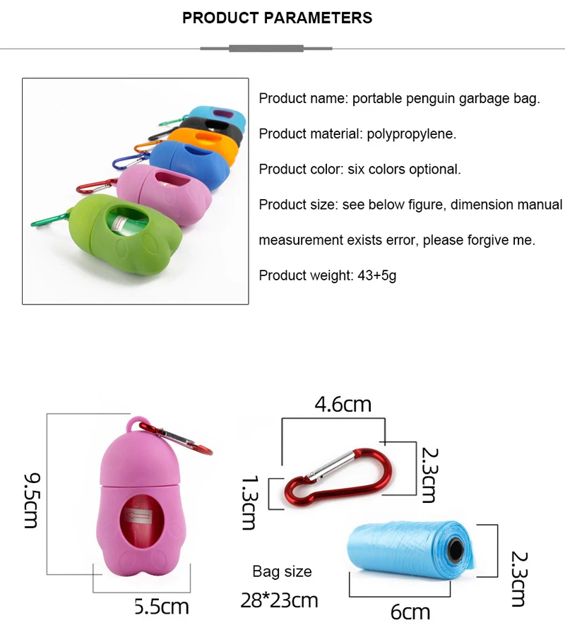 

Pet Garbage Bag Dispenser Portable Outdoor Pet Garbage Box Cleaning Supplies Plastic Waste Picking Bag Storage Box