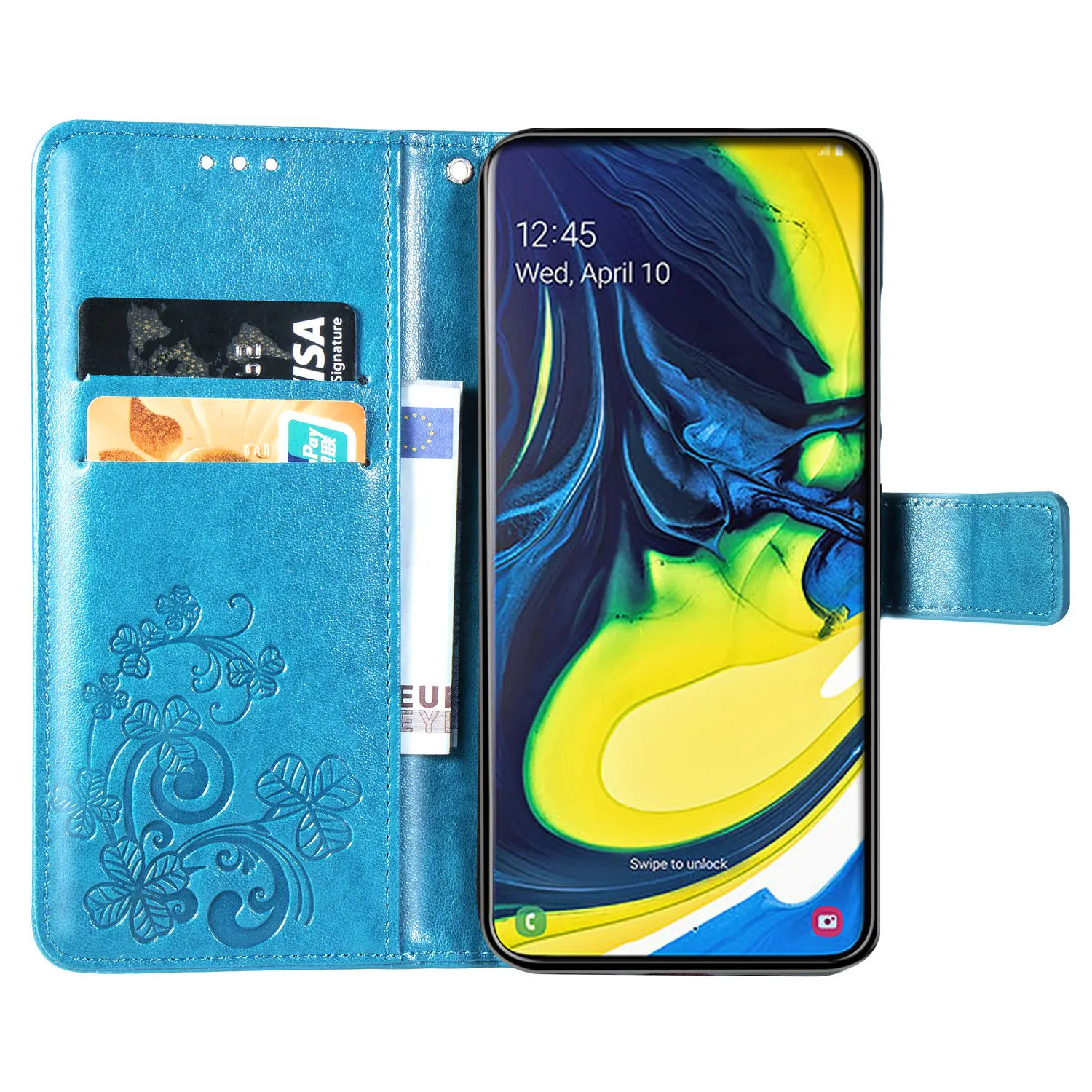 Кожаный чехол для Huawei Ascend P8 Lite / Mini Ale-L21 кошелек держатель карт телефона