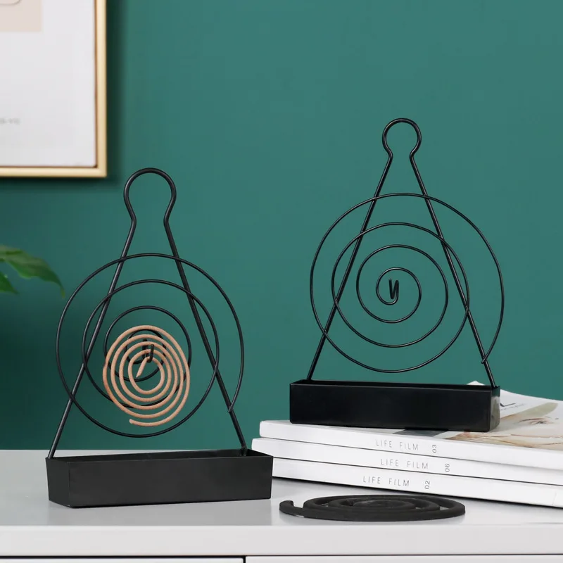 

Nordic Mosquito Coil Holder Iron Spiral Mosquito Coil Frame Insect Repellent Incense Rack Home Decoractive Repellent Coil Holder